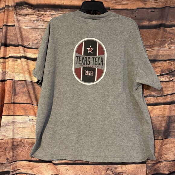 Texas Tech University T-Shirt Grey XL SS Vintage 1923 Red Raiders Apparel DS - Picture 1 of 8